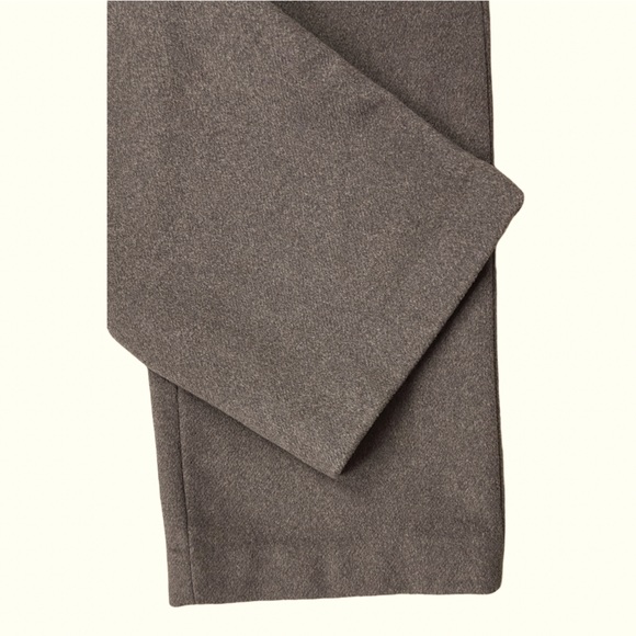 ASM ANNA Wool blend Fold Waist Wide Leg Cropped Pants Trousers Quiet Luxury - Picture 3 of 9